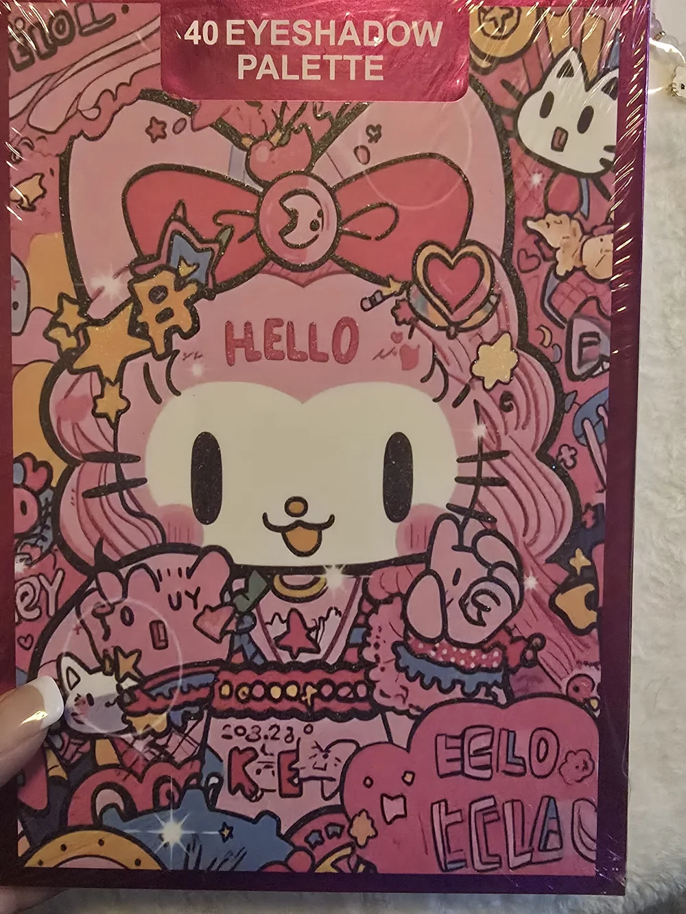 Hello Kitty 40 Shade Eyeshadow Palette & Accessories Bundle
